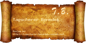 Tagscherer Benedek névjegykártya