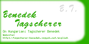 benedek tagscherer business card